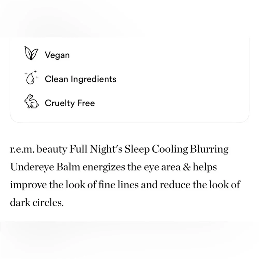 r.e.m. beauty Full Night’s Sleep Cooling Blurring Undereye Balm Mini
